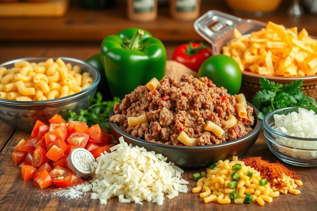 Cheesy Beef Macaroni Ingredients