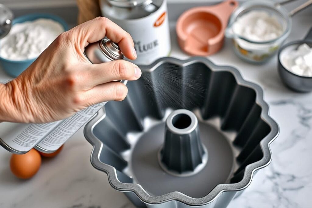 Cooking Spray Application for Bundt Pans