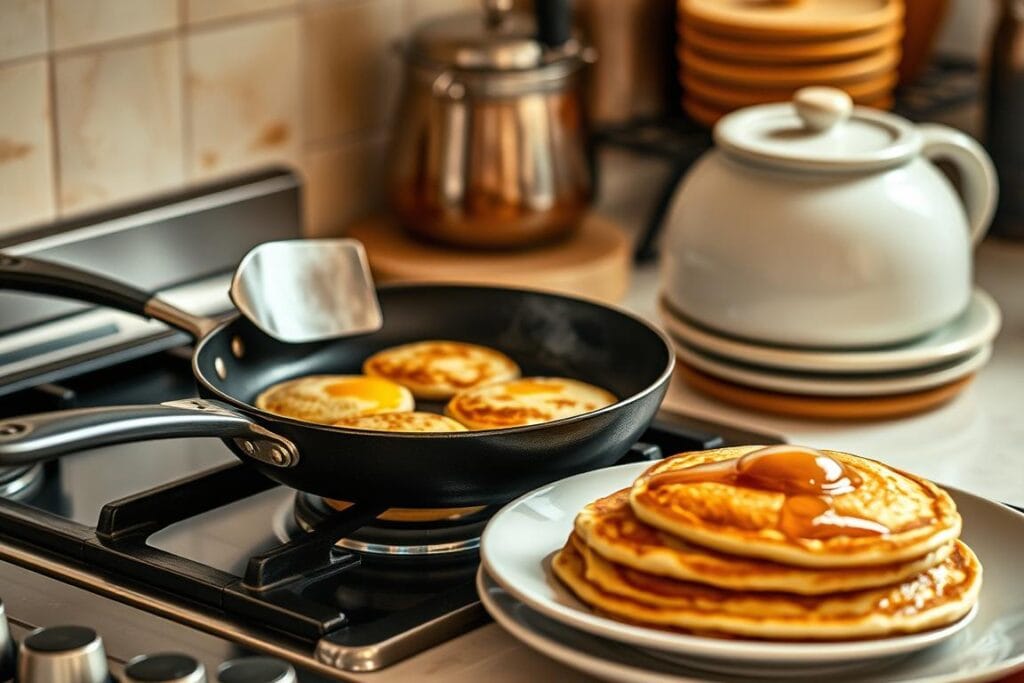 Medium Heat Pancake Cooking Technique