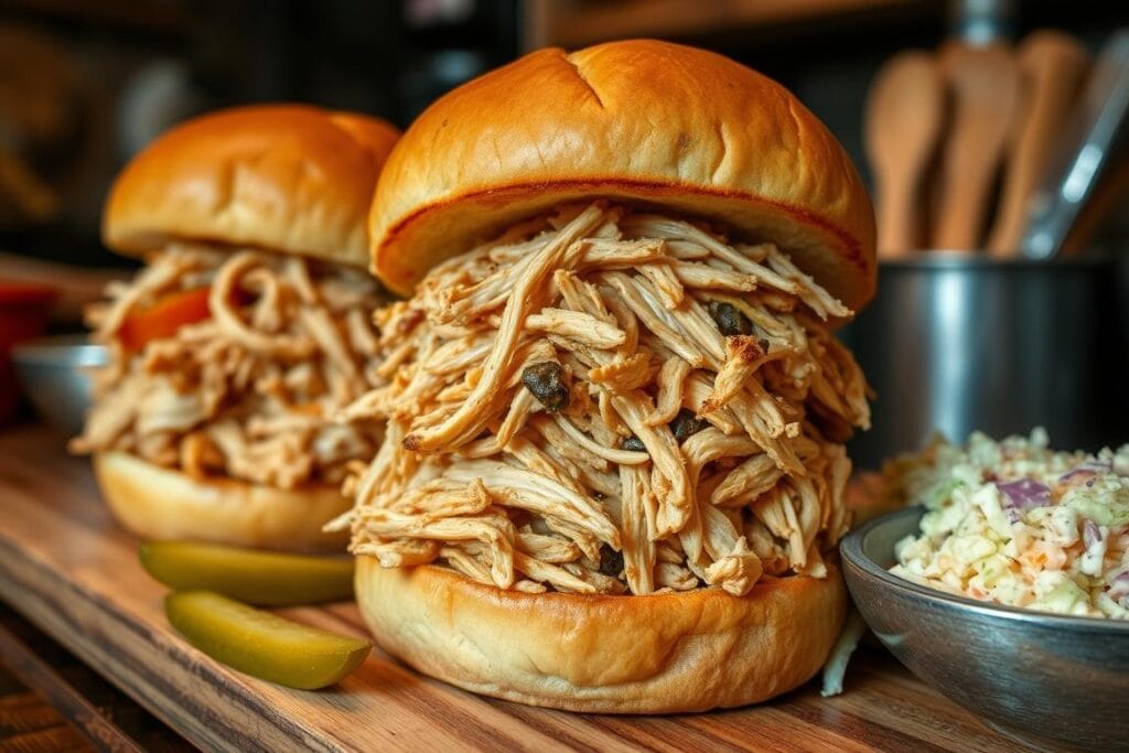 amish shredded chicken sandwiches