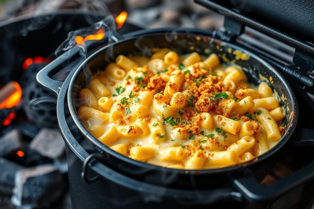 BBQ Mac and Cheese Smoker Preparation