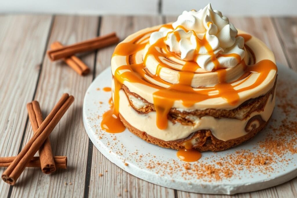 Cinnamon Roll Cheesecake Delight