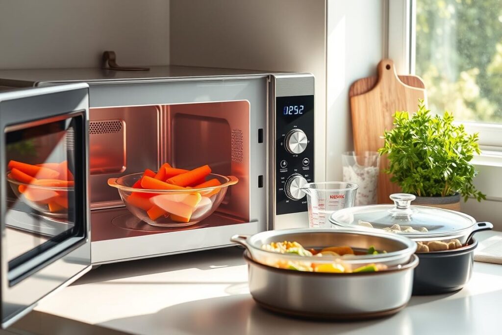 Microwave Cooking Equipment for Frozen Carrots