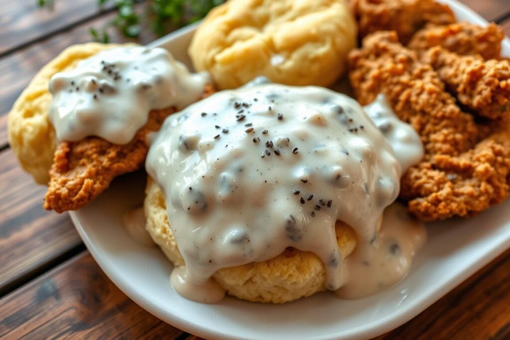 Southern Chicken Biscuits and Gravy