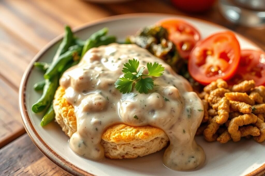 chicken biscuits and gravy