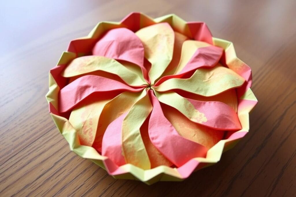 origami apple pie before fold