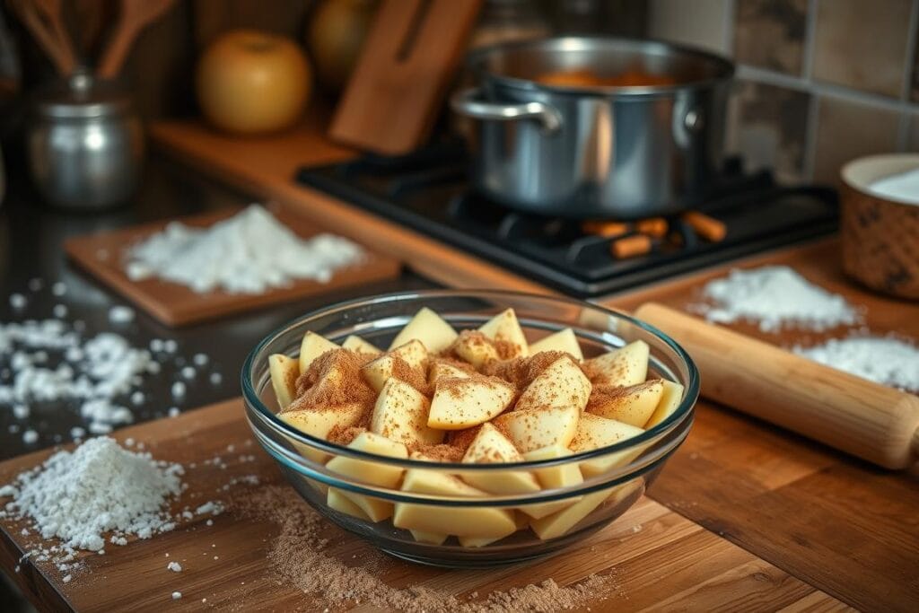 origami apple pie before fold