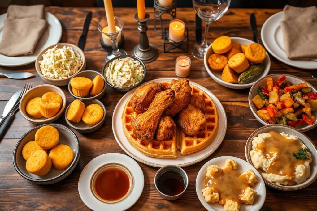 what to serve with chicken and waffles​