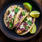 Best fish tacos with slaw on corn tortillas