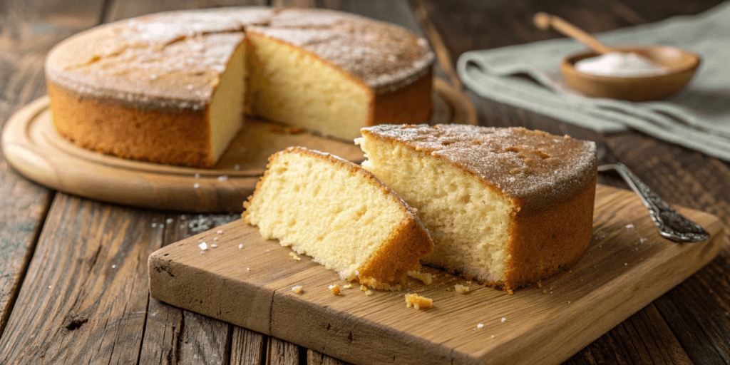 Best vanilla buttermilk cake recipe sliced close-up